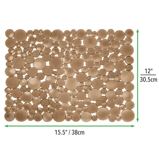 mDesign Plastic Kitchen Sink Protector Set, Bubble Design, Set of 3 {3}