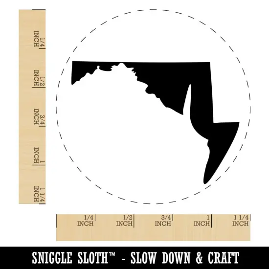 Maryland State Silhouette Rubber Stamp for Stamping Crafting Planners {1}