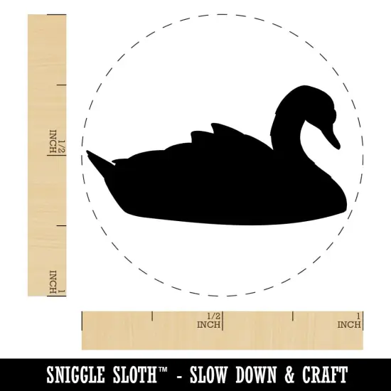 Swan Swimming Solid Rubber Stamp for Stamping Crafting Planners {1}