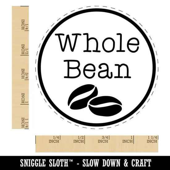 Whole Bean Coffee Label Rubber Stamp for Stamping Crafting Planners {1}