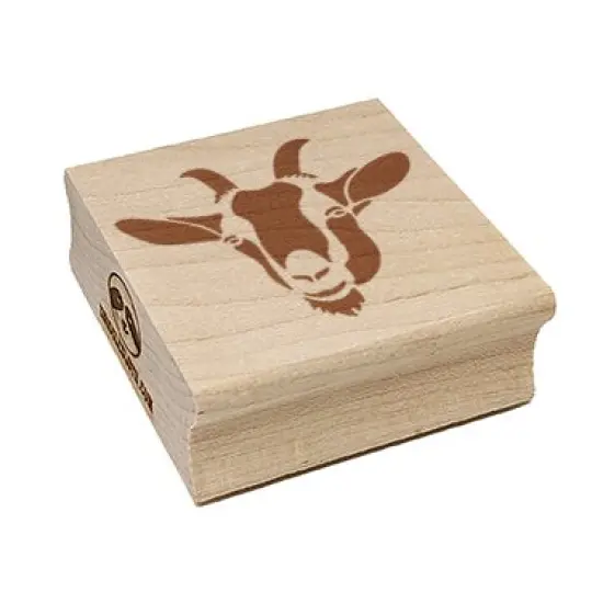 Toggenburg Goat Face Square Rubber Stamp for Stamping Crafting {7}