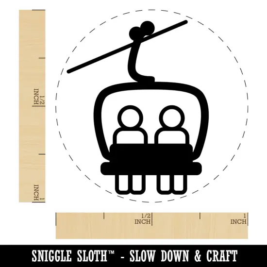 Snowboard Ski Lift Resort Chairlift Rubber Stamp for Stamping Crafting Planners {1}