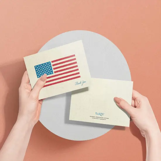 American Flag Thank You Cards | Patriotic Greeting Cards With Envelopes | Thank A Veteran | 1, 12 or 24 {4}