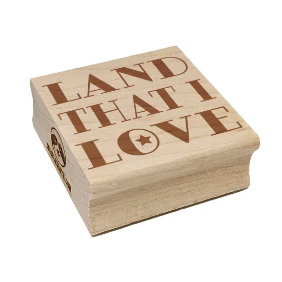 Land That I Love Patriotic USA Square Rubber Stamp for Stamping Crafting {7}