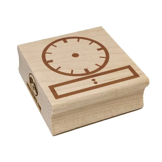 Blank Clock Telling Time Analog Digital Math Teacher School Square Rubber Stamp for Stamping Crafting {7}