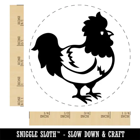 Proud Little Rooster Chicken Rubber Stamp for Stamping Crafting Planners {1}