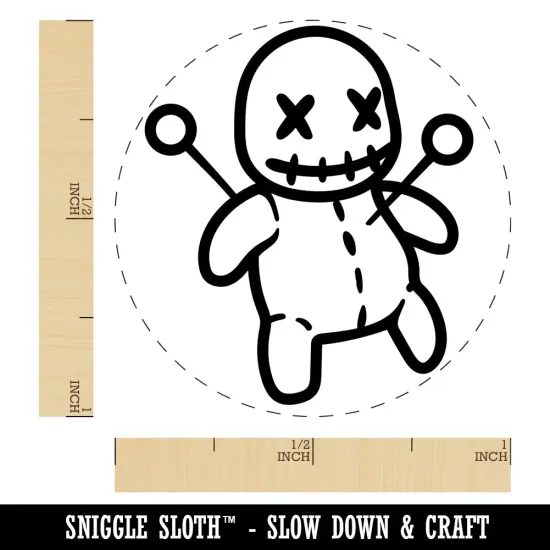 Creepy Voodoo Doll Rubber Stamp for Stamping Crafting Planners {1}