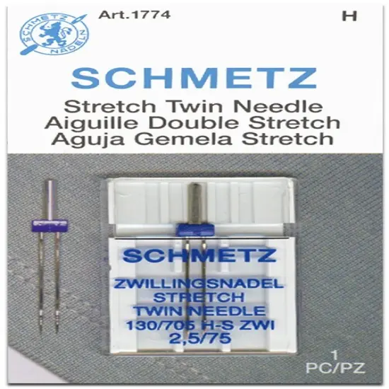 Schmetz Twin Stretch Machine Needles-Size 2.5/80 1/Pkg {1}