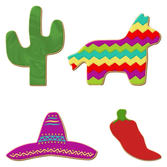 CookieCutter.com Fiesta Cinco De Mayo Cookie Cutter Set 4 Pc - Foose Cookie Cutters - USA Tin Plated Steel {2}