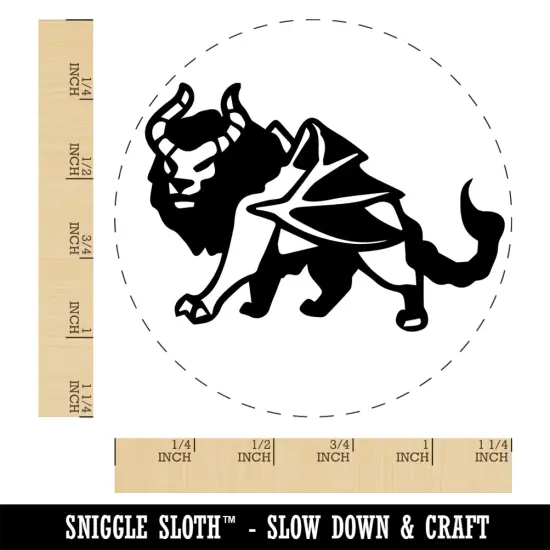 Manticore Greek Mythological Creature Beast Rubber Stamp for Stamping Crafting Planners {1}
