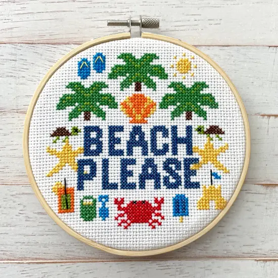Beach Please Counted Cross Stitch Kit {2}