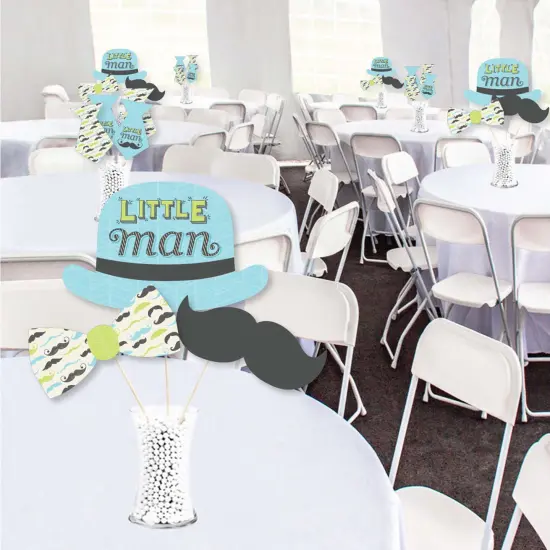 Big Dot of Happiness Dashing Little Man Mustache Party - Baby Shower or Birthday Party Centerpiece Sticks - Showstopper Table Toppers - 35 Pieces {3}