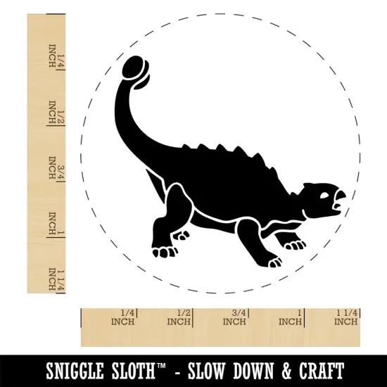 Ankylosaurus Dinosaur Rubber Stamp for Stamping Crafting Planners {1}