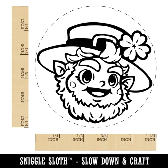 Cute Saint Patrick's Day Leprechaun Head Rubber Stamp for Stamping Crafting Planners {1}