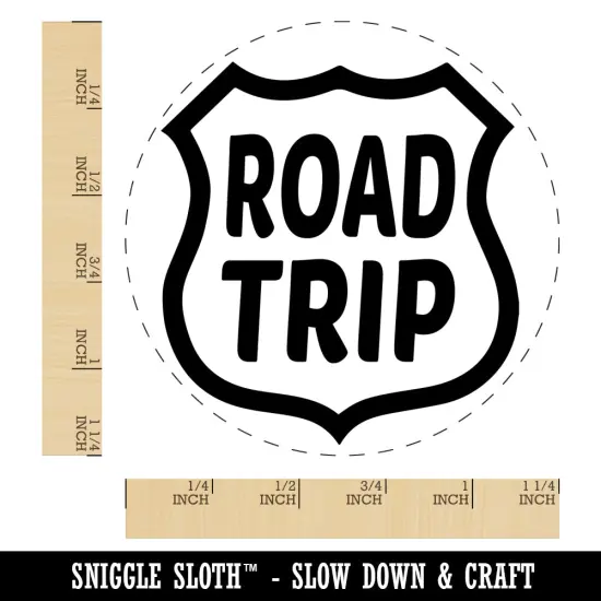 Road Trip Route Sign Travel Rubber Stamp for Stamping Crafting Planners {1}