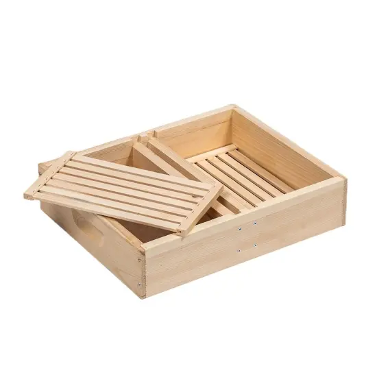 Stoney Acres Beekeeping Top Feeder, with Floats, for 10 Frame Beehive, Assembled Pine Wood , Amish Made {1}