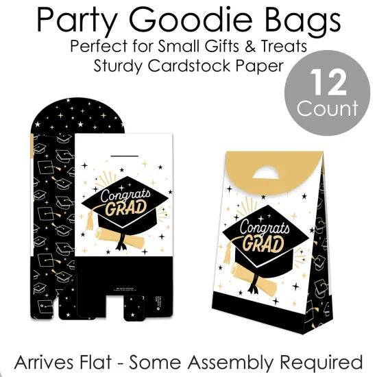 Big Dot of Happiness Goodbye High School, Hello College - Graduation Gift Favor Bags - Party Goodie Boxes - Set of 12 {7}