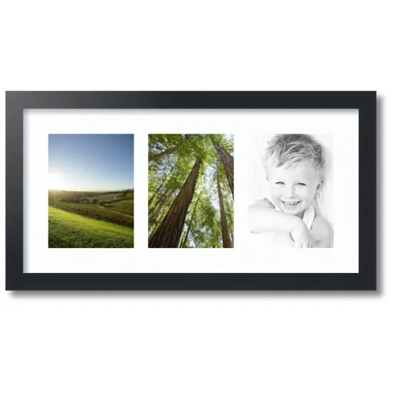 ArtToFrames Collage Photo Picture Frame with 3 - 6x8 inch Openings, Framed in Black with Over 62 Mat Color Options and Plexi Glass (CSM-3926-782) {7}