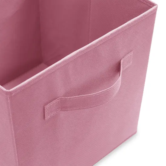 Casafield Set of 6 Collapsible Fabric Cube Storage Bins - 11" Foldable Cloth Baskets for Shelves, Cubby Organizers & More {3}