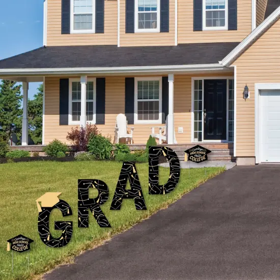 Big Dot of Happiness Hello College Graduation Party Yard Signs - Outdoor Lawn Decorations - GRAD {6}