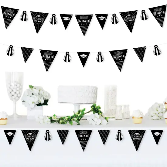 Big Dot of Happiness 30 Piece Graduation Cheers Party Pennant Triangle Banner {3}
