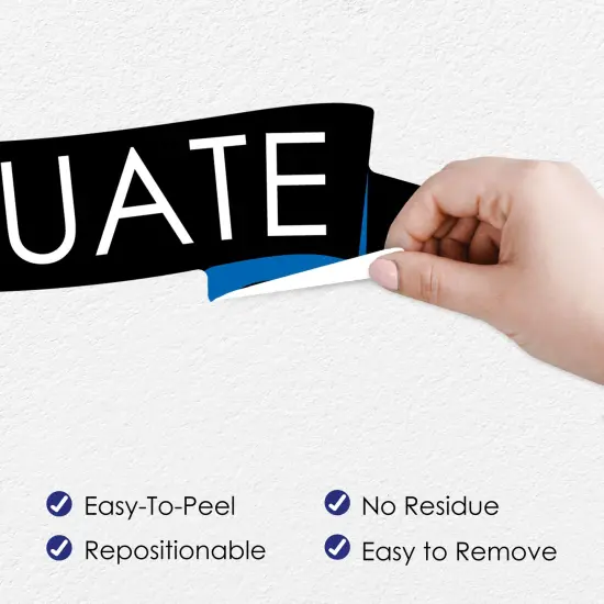 Big Dot of Happiness Blue Graduation Party Photo Backdrop - Wall Decals {4}