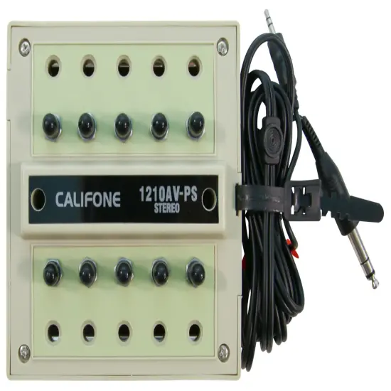 Califone 1210AV-PS 10 Position Jackbox with Volume Control, Beige {1}