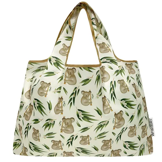 Wrapables Large Foldable Tote Nylon Reusable Grocery Bags, Koalas {3}