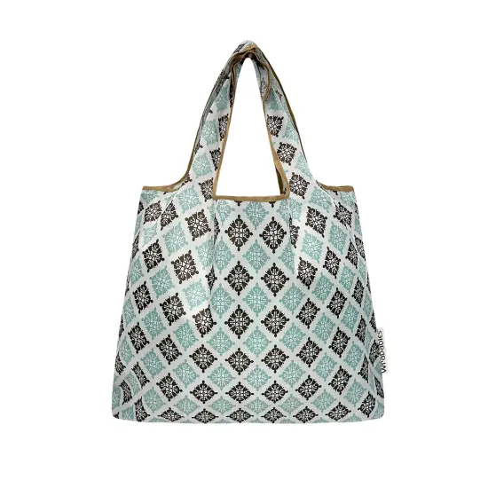 Wrapables Medium Foldable Tote Nylon Reusable Grocery Bag (Set of 2), Wallpaper {3}