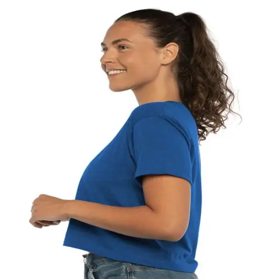 Next Level&reg; Women's Short Sleeve Crewneck Ideal Crop Top - 1580 Black {6}