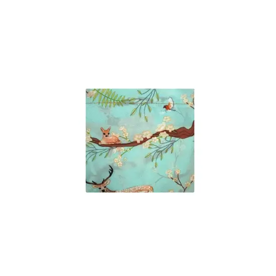 Wrapables Medium Foldable Tote Nylon Reusable Grocery Bag (Set of 2), Floral Deer {4}