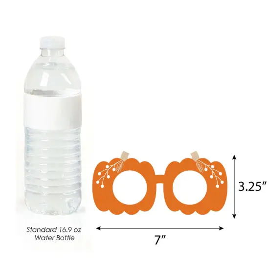 Big Dot of Happiness Happy Thanksgiving Glasses - Paper Card Stock Fall Harvest Party Photo Booth Props Kit - 10 Count {6}