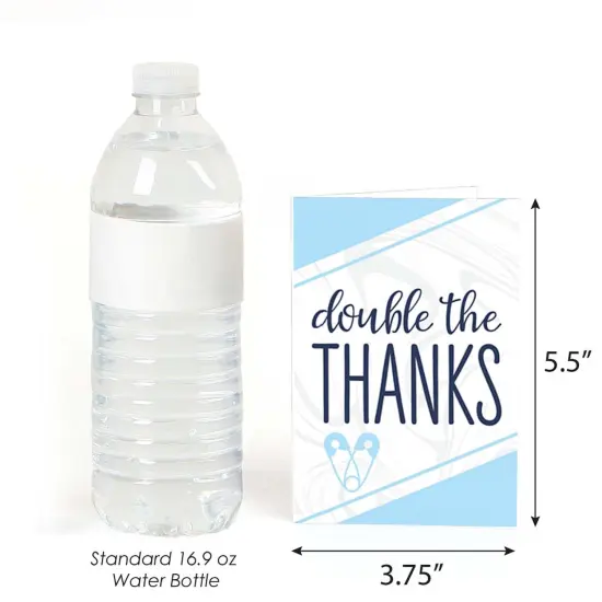 Big Dot of Happiness It's Twin Boys&nbsp; - Blue Twins Baby Shower Thank You Cards (8 count) {4}