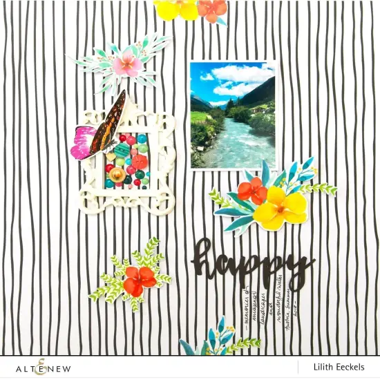 Red Cosmos Enamel Dots {5}