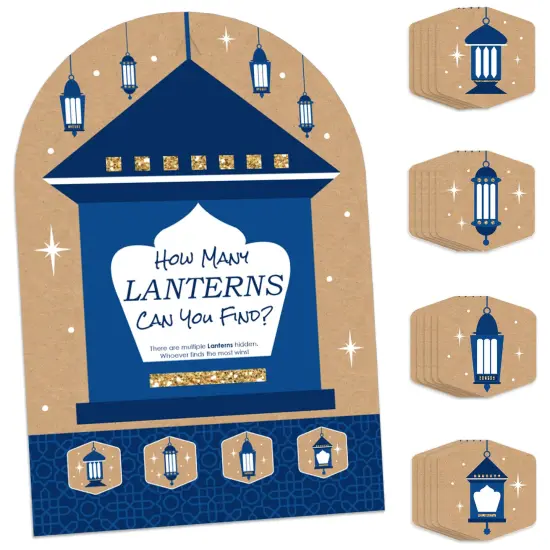 Big Dot of Happiness Ramadan - Eid Mubarak Party Scavenger Hunt - 1 Stand and 48 Game Pieces - Hide and Find Game {1}