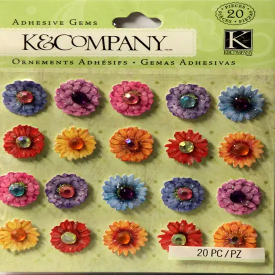 K & Company Tim Coffey Cottage Garden Gem Flowers Dimensional Stickers {1}