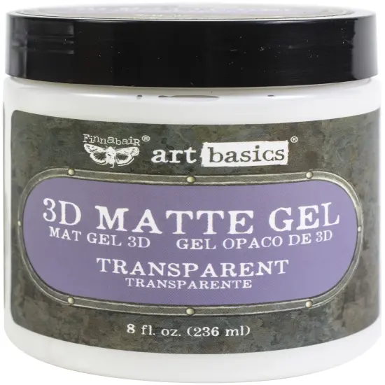 Finnabair Art Basics 3D Matte Gel 8.5oz-Transparent {1}