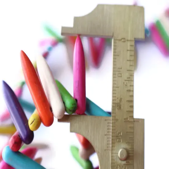 78 25mm Mulitcolor Spike Stone Beads Dyed Howlite Beads Synthetic Turquoise Beads Full Strand bL2 {6}