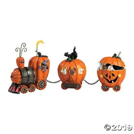 Pumpkin Express Train for Halloween - Home Decor - Figurines - Molded - Halloween - 1 Piece {2}