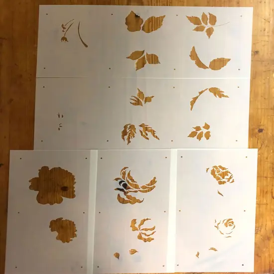 Multi-Layer Painted Cabbage Roses Cake Stencil | C1014 by Designer Stencils | Cake Decorating Tools | {4}