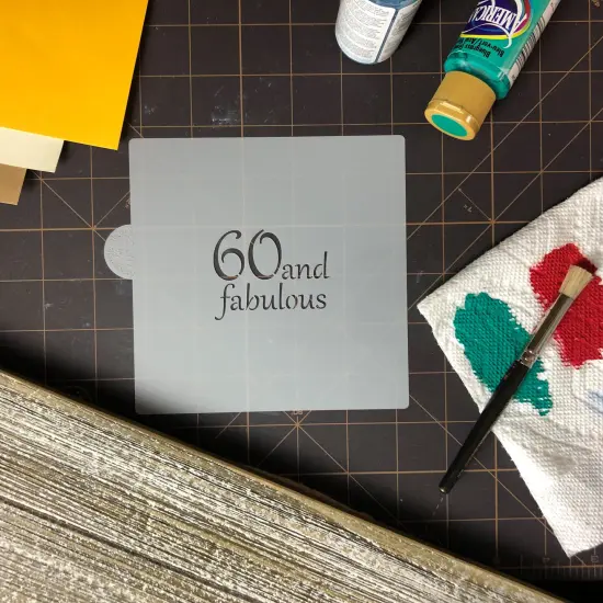60 and Fabulous Cookie & Craft Stencil | CM153 by Designer Stencils | Cookie Decorating Tools | {4}