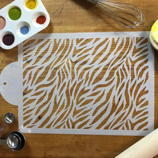 1/4 Sheet Zebra Print Cake Stencil | C590 by Designer Stencils | Cake Decorating Tools | {2}