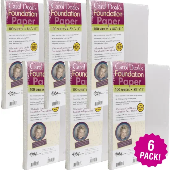 Multipack of 6 - Carol Doak's Foundation Paper 100/Pkg-8.5"X11" {1}