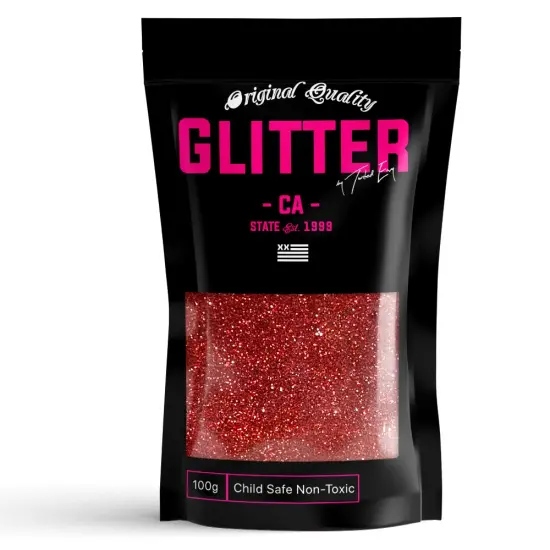 Red Holographic Premium Glitter Multi Purpose Dust Powder 100g / 3.5oz for use with Arts & Crafts Wine Glass Decoration Weddings Cards Flowers Cosmetic Face Body Nails (PACKAGING MAY VARY) {1}