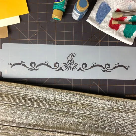 Mehndi Cake Stencil Tier #3 | C392 by Designer Stencils | Cake Decorating Tools | Baking Stencils for Royal Icing, Airbrush, Dusting Powder | Reusable Plastic Food Grade Stencil for Cakes | Easy to Use & Clean Cake Stencil {5}