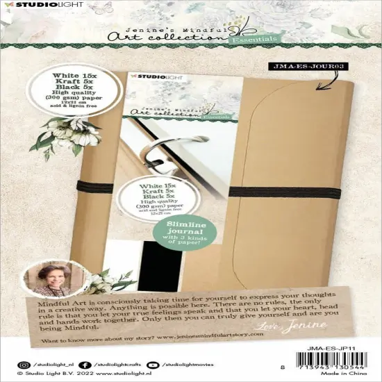 Studio Light Journal Pages 4.72"X8.25"-Nr. 11, White/Black/Kraft {2}