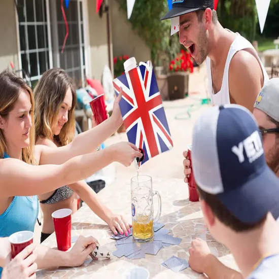 Union Jack Flag Party Flask: 2 liter British Flag Flasks Make the Perfect Drink Dispenser for Your St Georges Day or Guy Fawkes,Bonfire Night Party Supplies,Football, Cricket,or Rugby Parties and More {5}