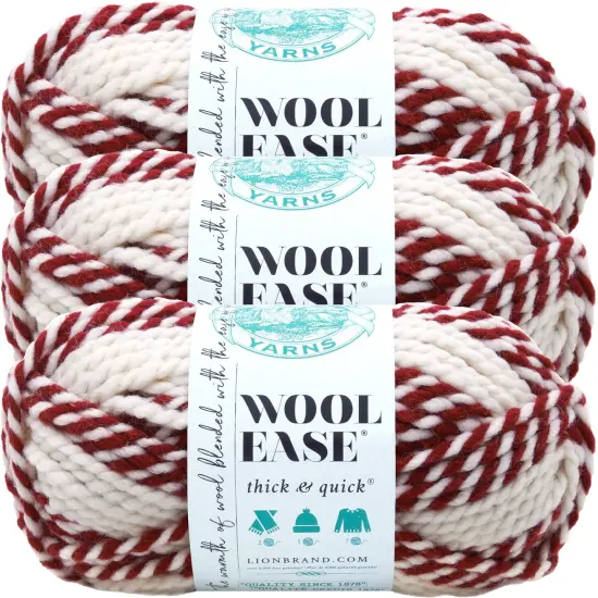 (3 Pack) Lion Brand Wool-Ease Thick & Quick Yarn - Red Beacon {1}