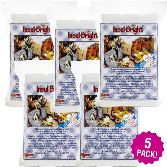 Multipack of 5 - Warm Company Insul-Bright Insulated Lining-36"X45" {1}