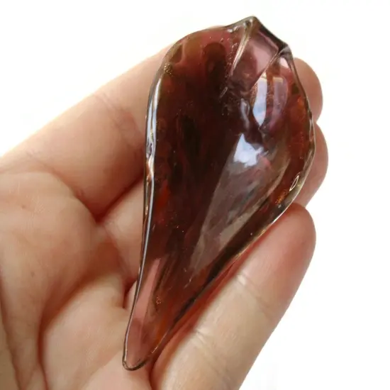 72mm Purple Foil Glass Drip Pendant {4}